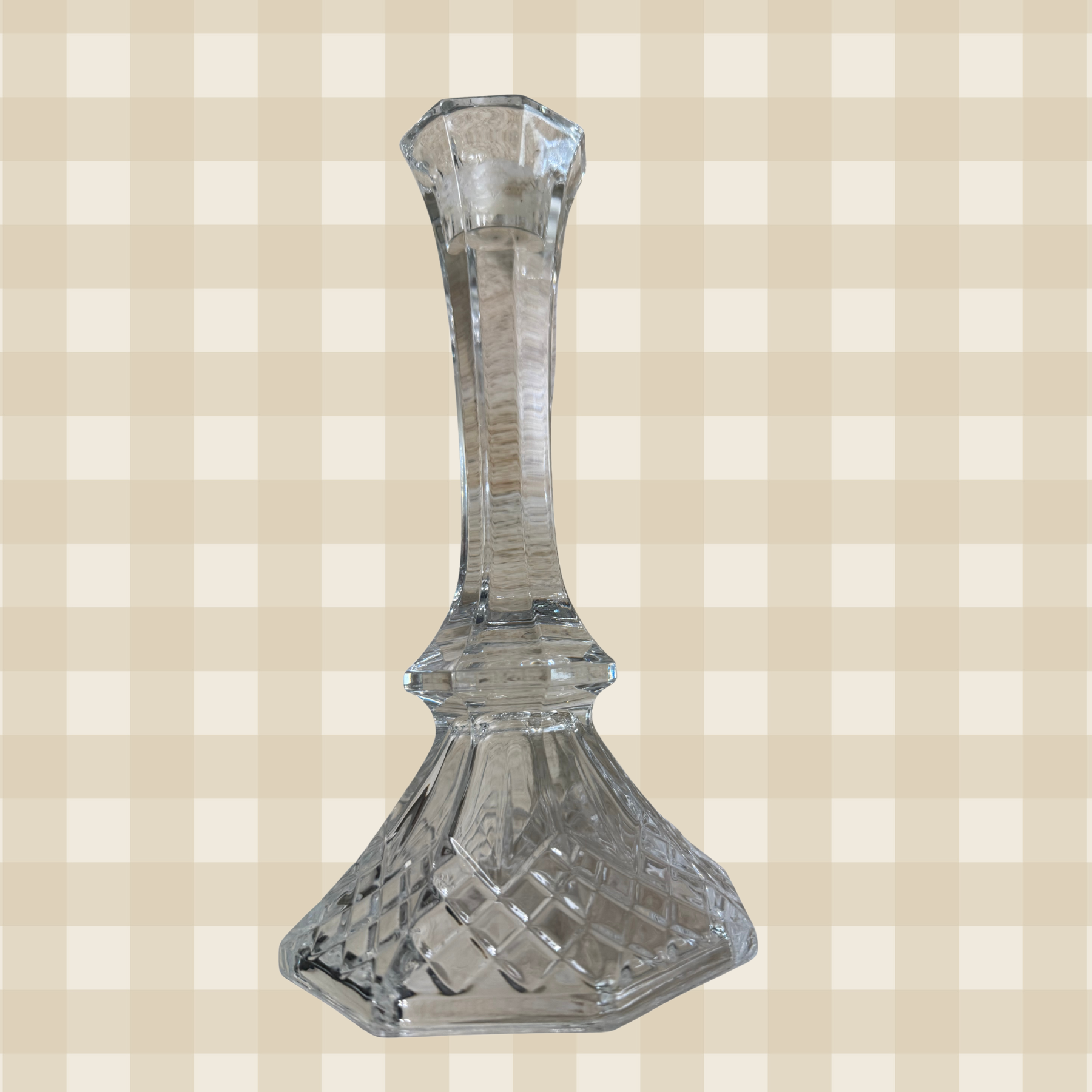 Vintage Legacy by Anchor Hocking Full Lead Crystal Candlestick - Set of 2