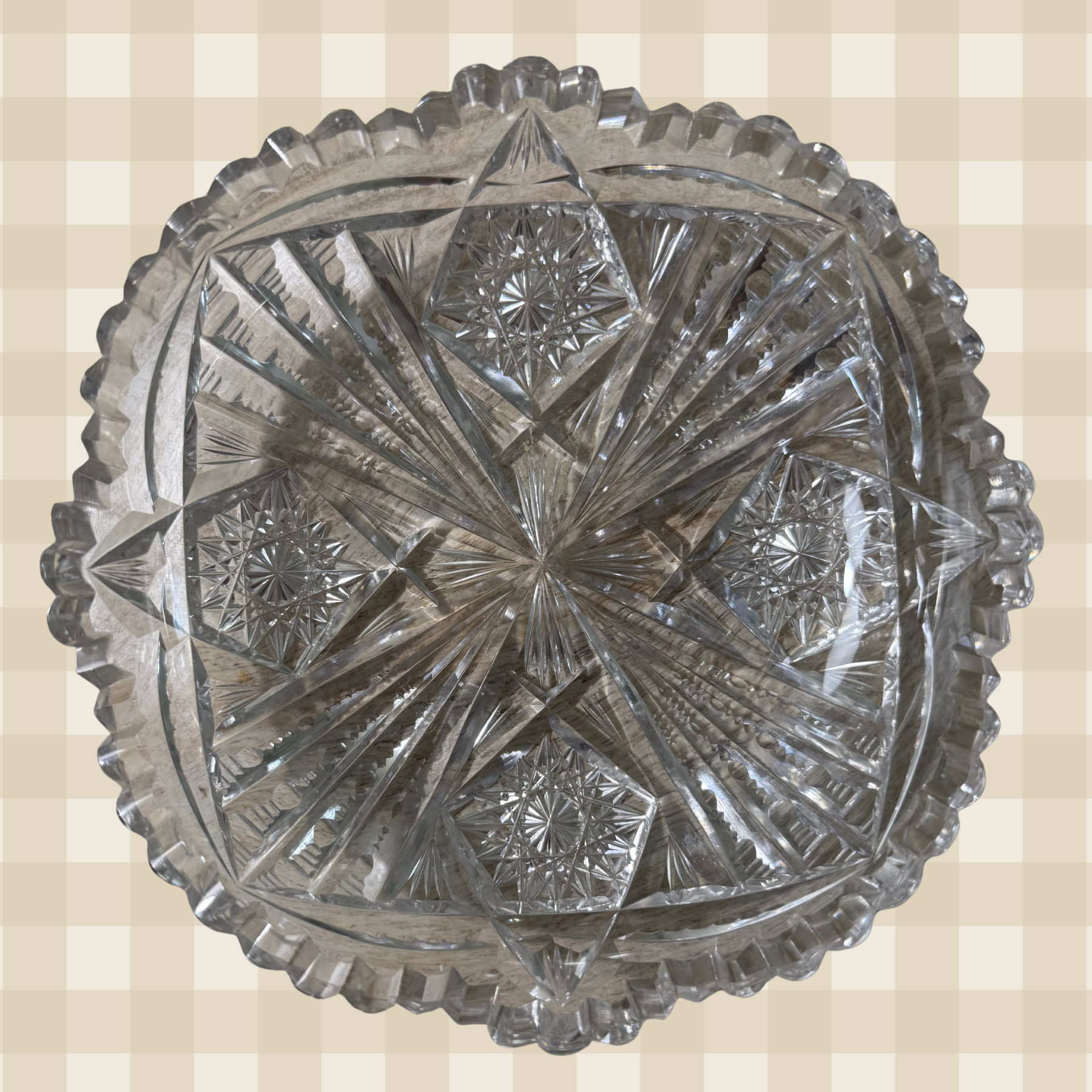 Vintage American Brilliant Cut Crystal Dish