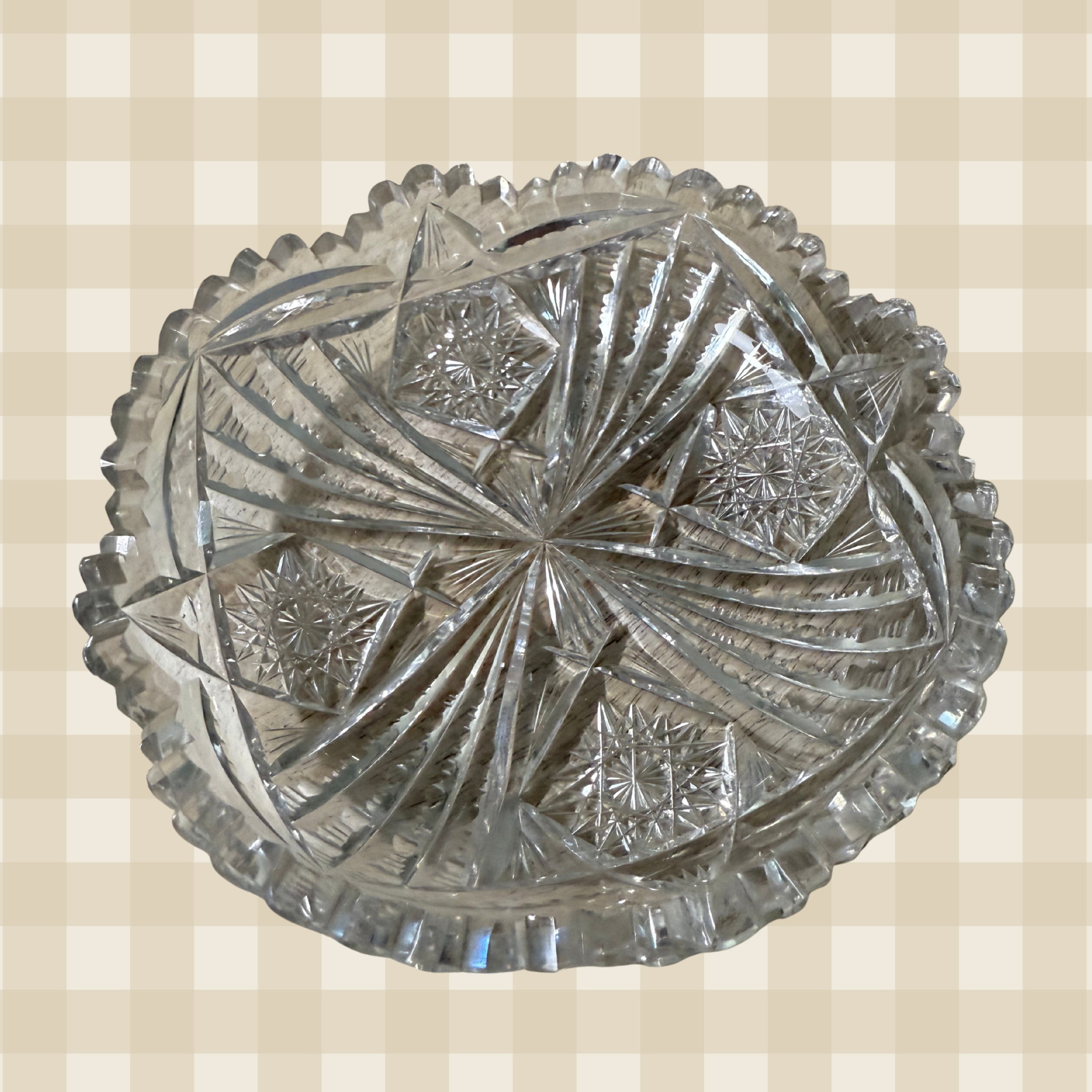 Vintage American Brilliant Cut Crystal Dish