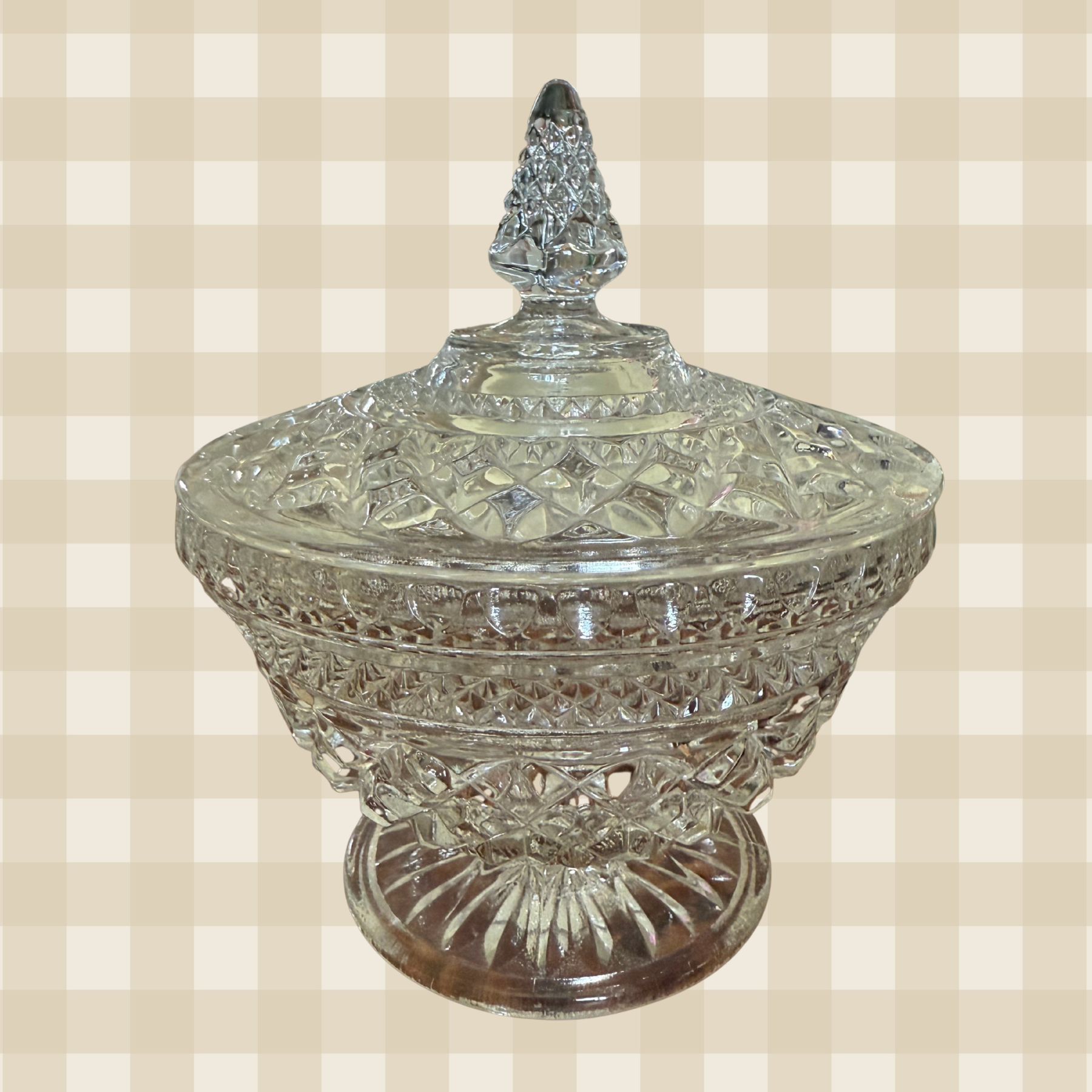 Vintage Anchor Hocking Wexford Lidded Bowl