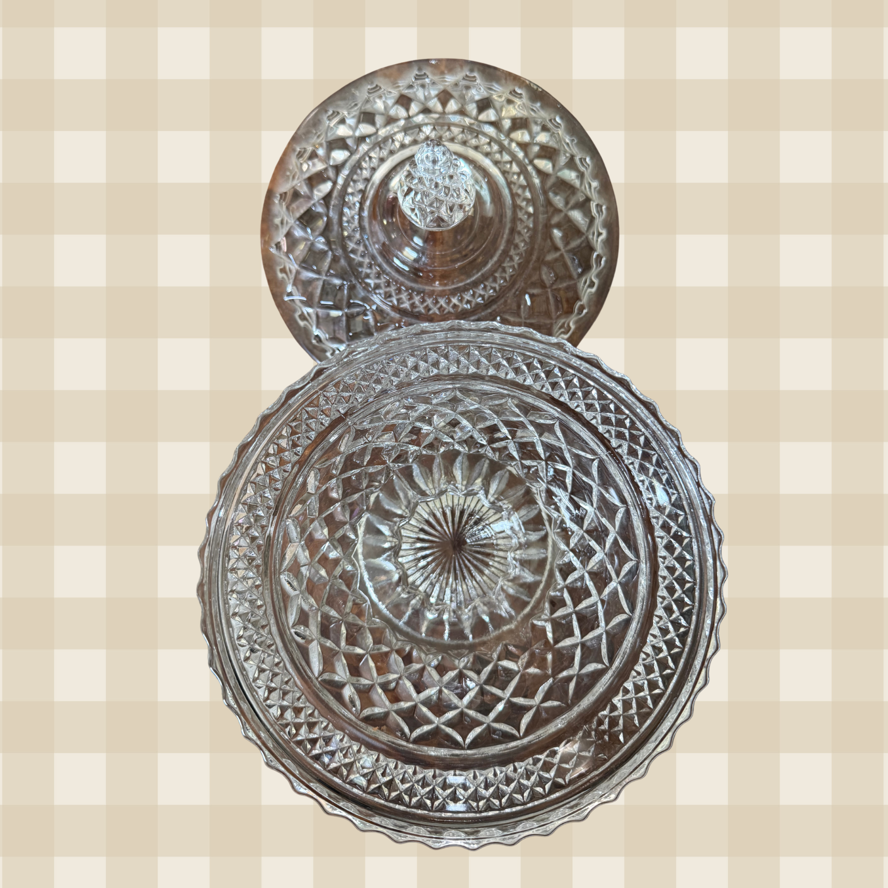 Vintage Anchor Hocking Wexford Lidded Bowl