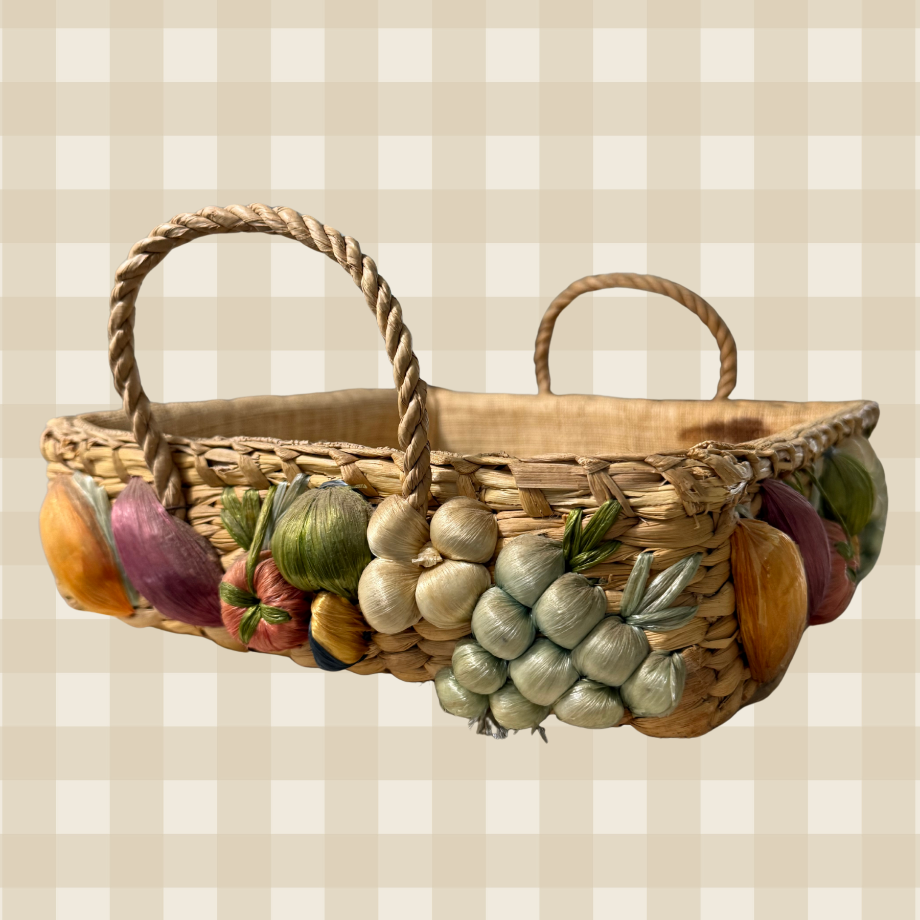 Medium Casserole Fruit & Veggies Serving Wicker Basket