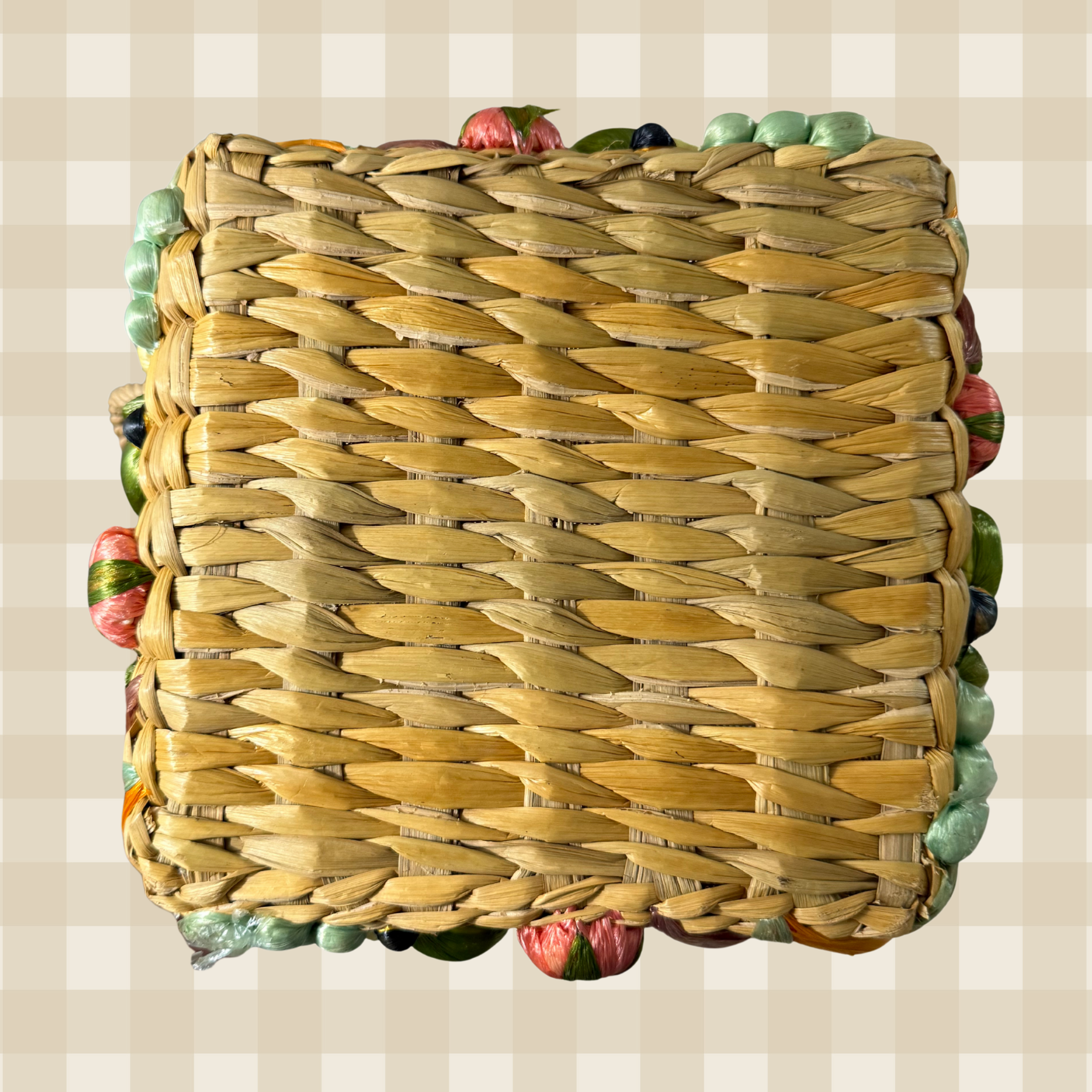 Small Casserole Fruit & Veggies Serving Wicker Basket