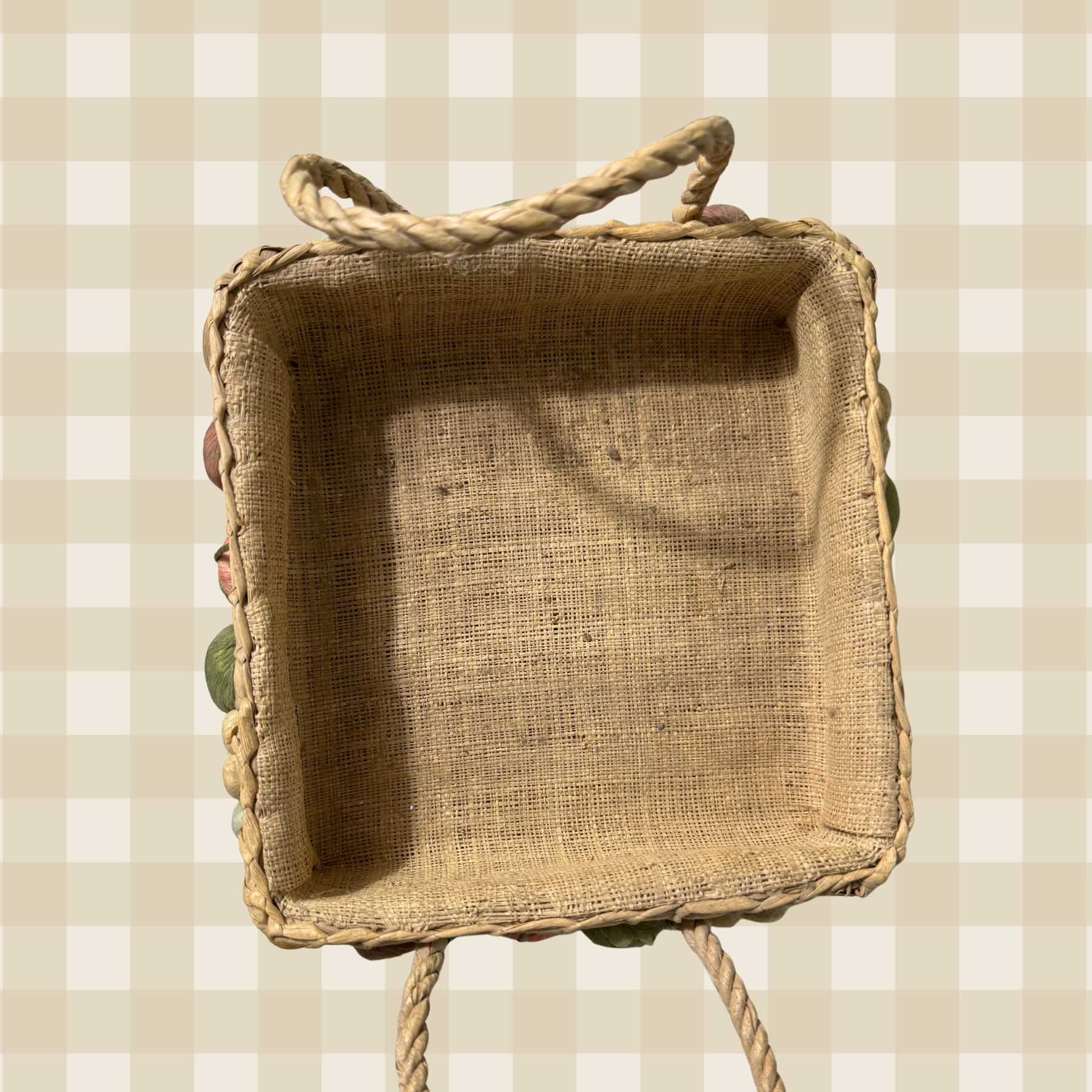 Small Casserole Fruit & Veggies Serving Wicker Basket
