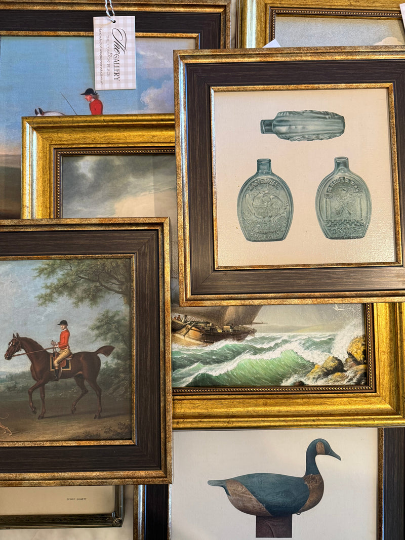 Curated gallery of vintage equestrian and sporting art prints by The Common Place.