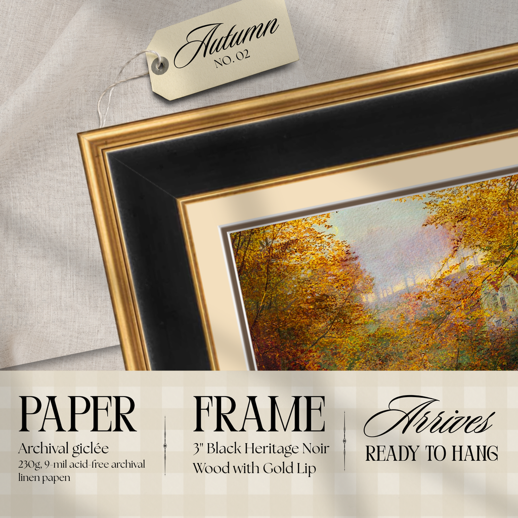 Autumn No. 02 - John Atkinson Grimshaw 16" x 11" Framed Landscape Art Print