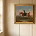 The Paddock No. 04 - 10x10" Framed English Racehorse Equestrian Portrait