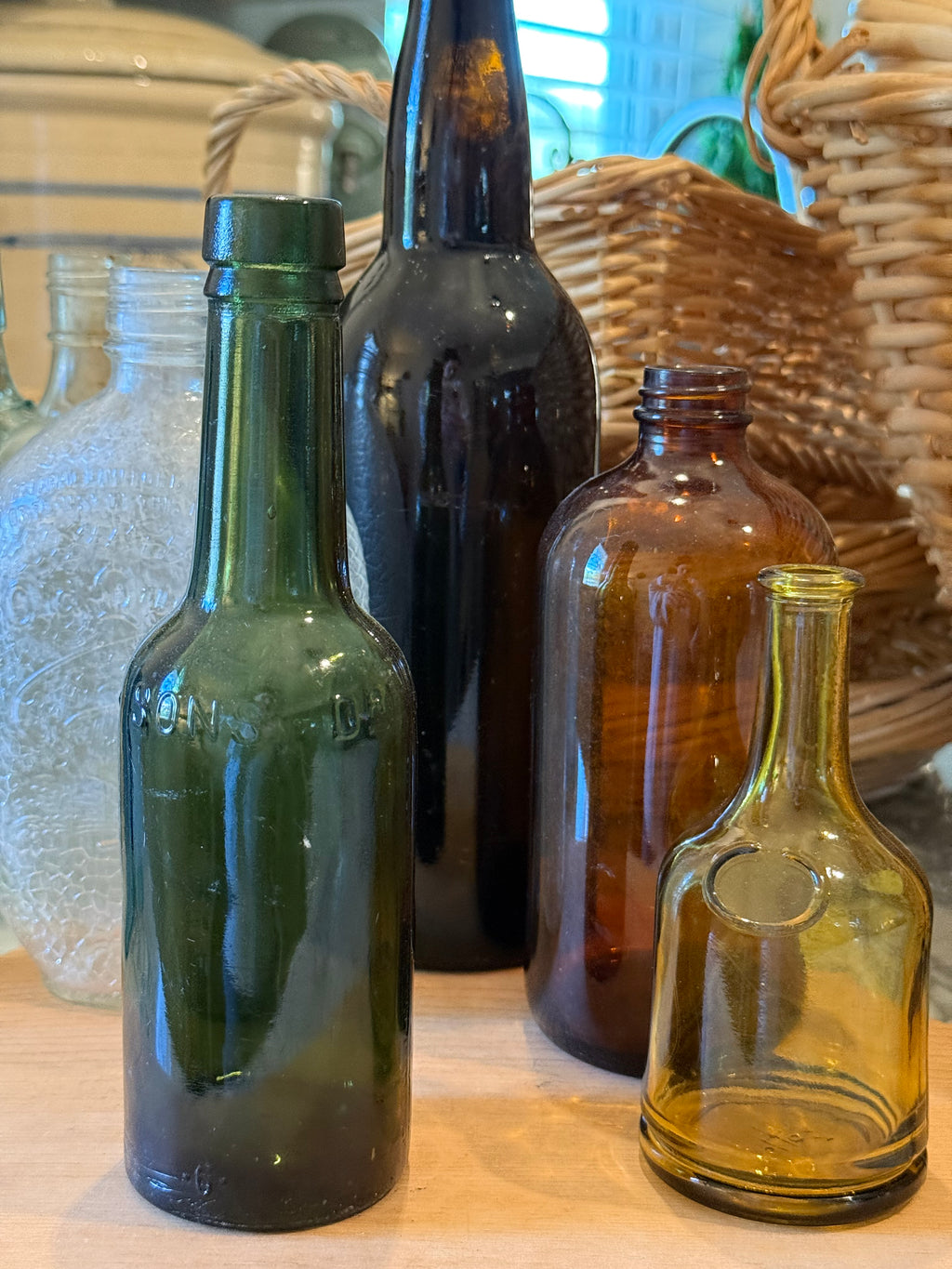 Antique Emerald Glass Siegert Bitters Bottle