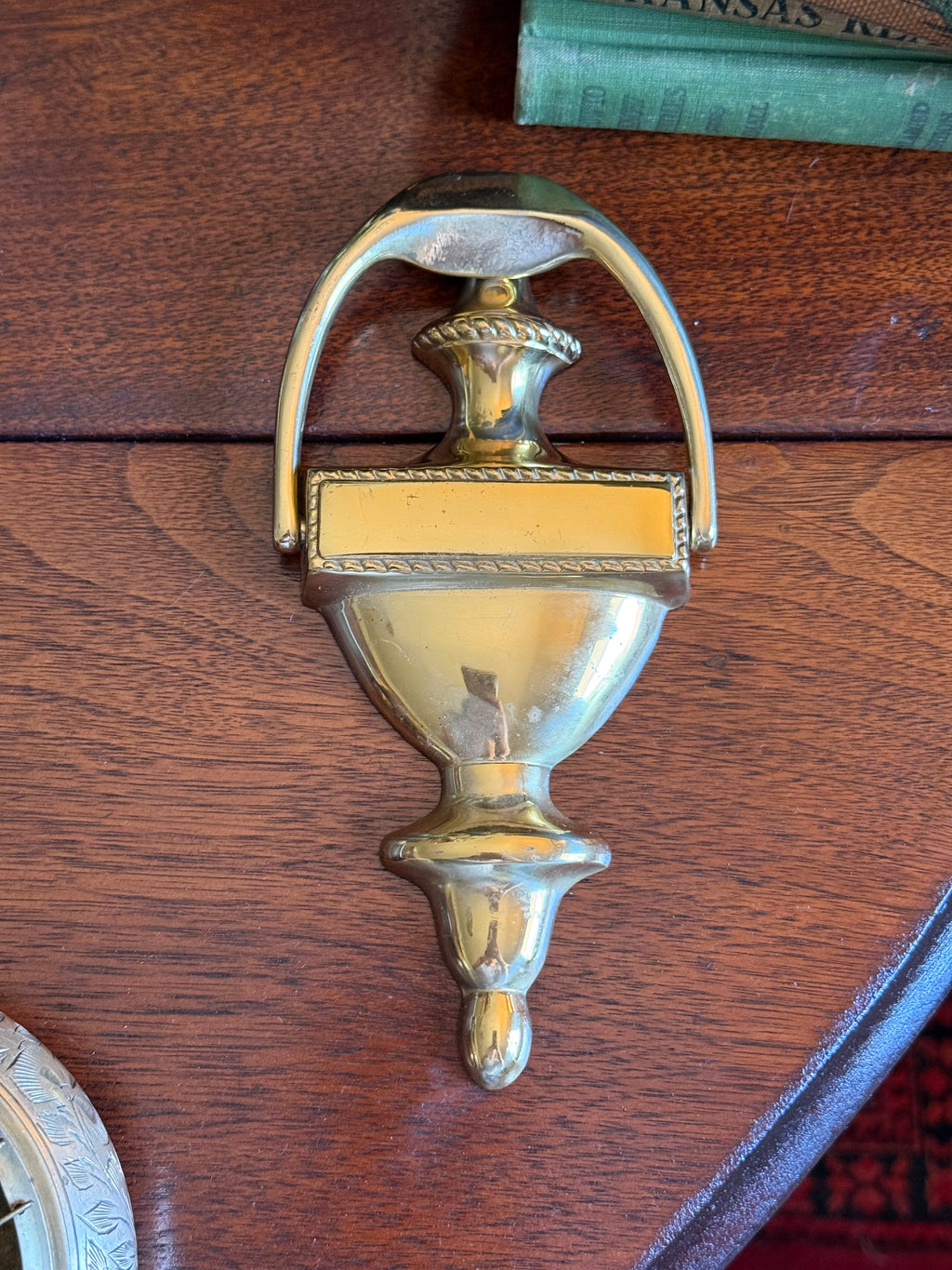 Vintage Solid Brass Urn Door Knocker