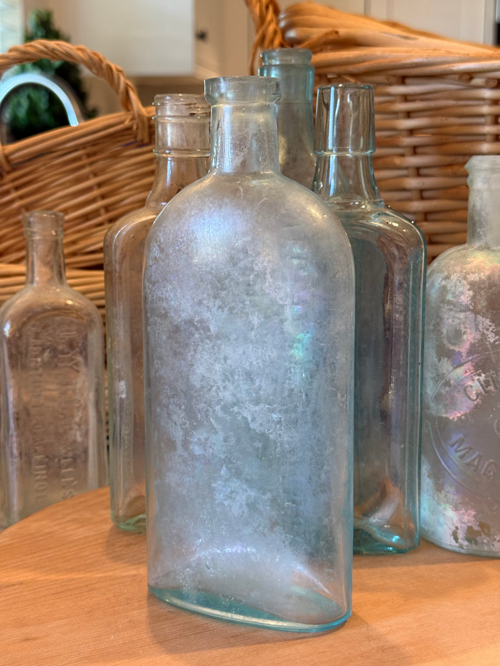 Antique Lydia Pinkham Aqua Apothecary Bottle