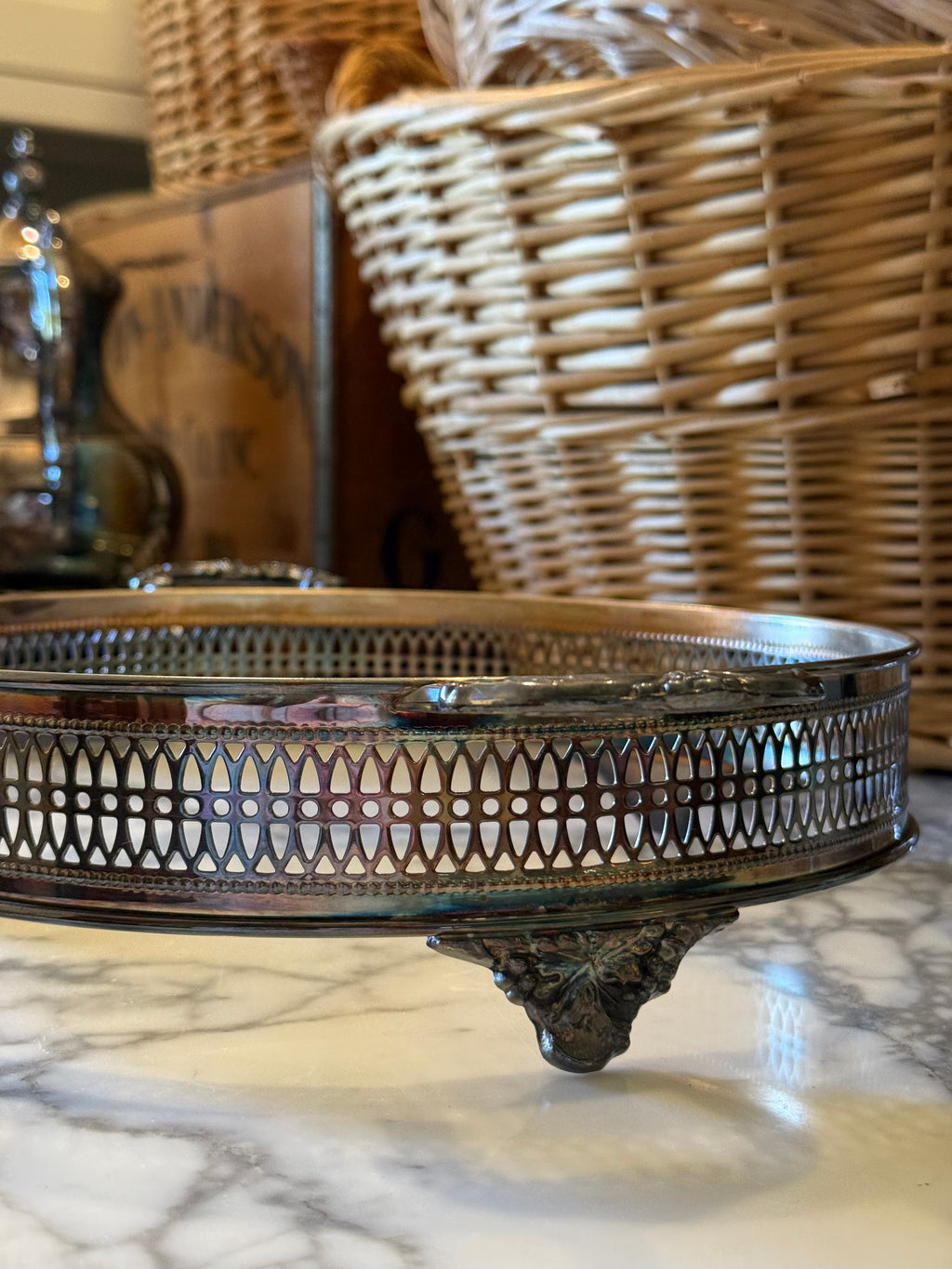 Vintage Silver Footed Tureen Stand