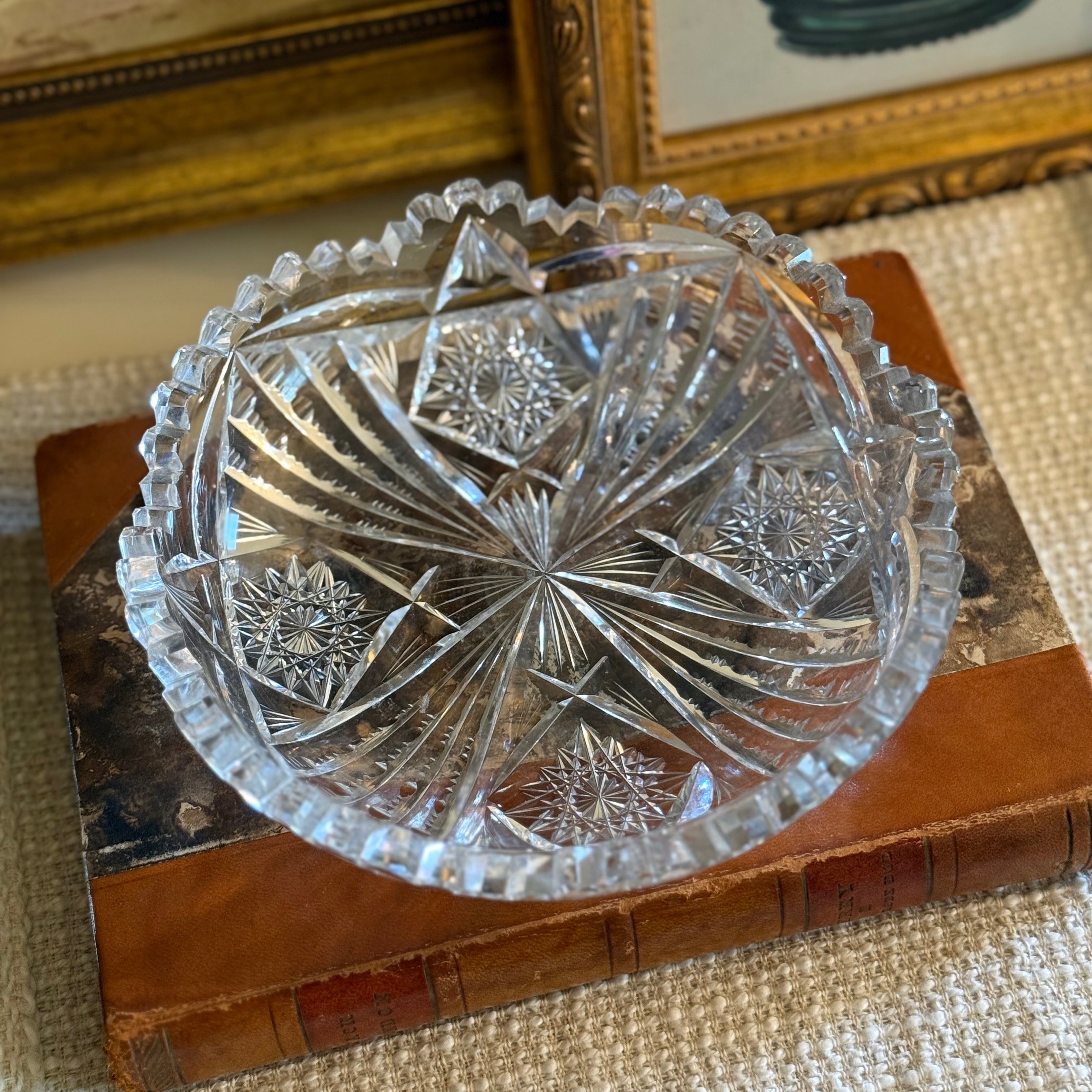 Vintage American Brilliant Cut Crystal Dish