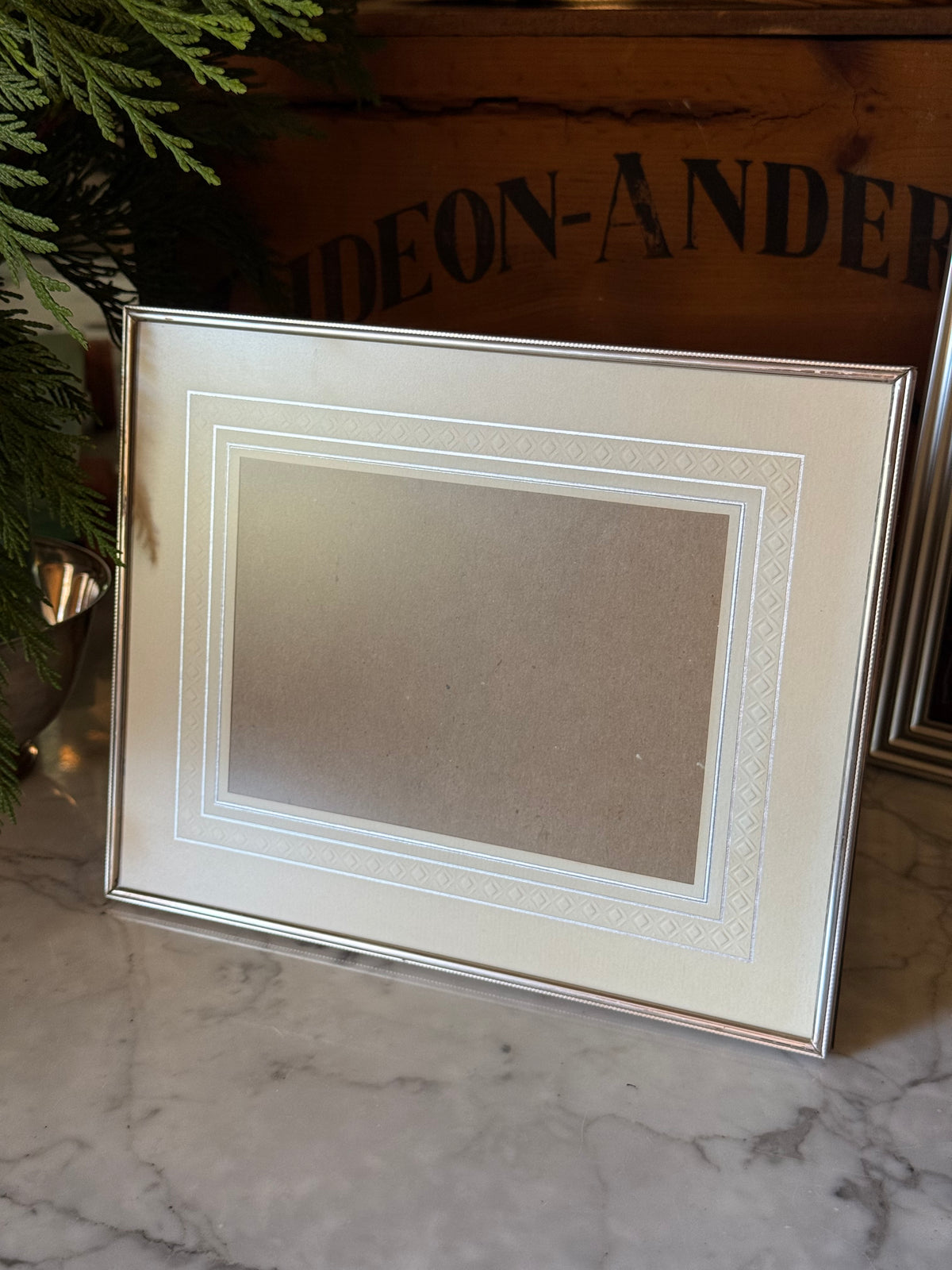 Petite Frosted Silver Frame