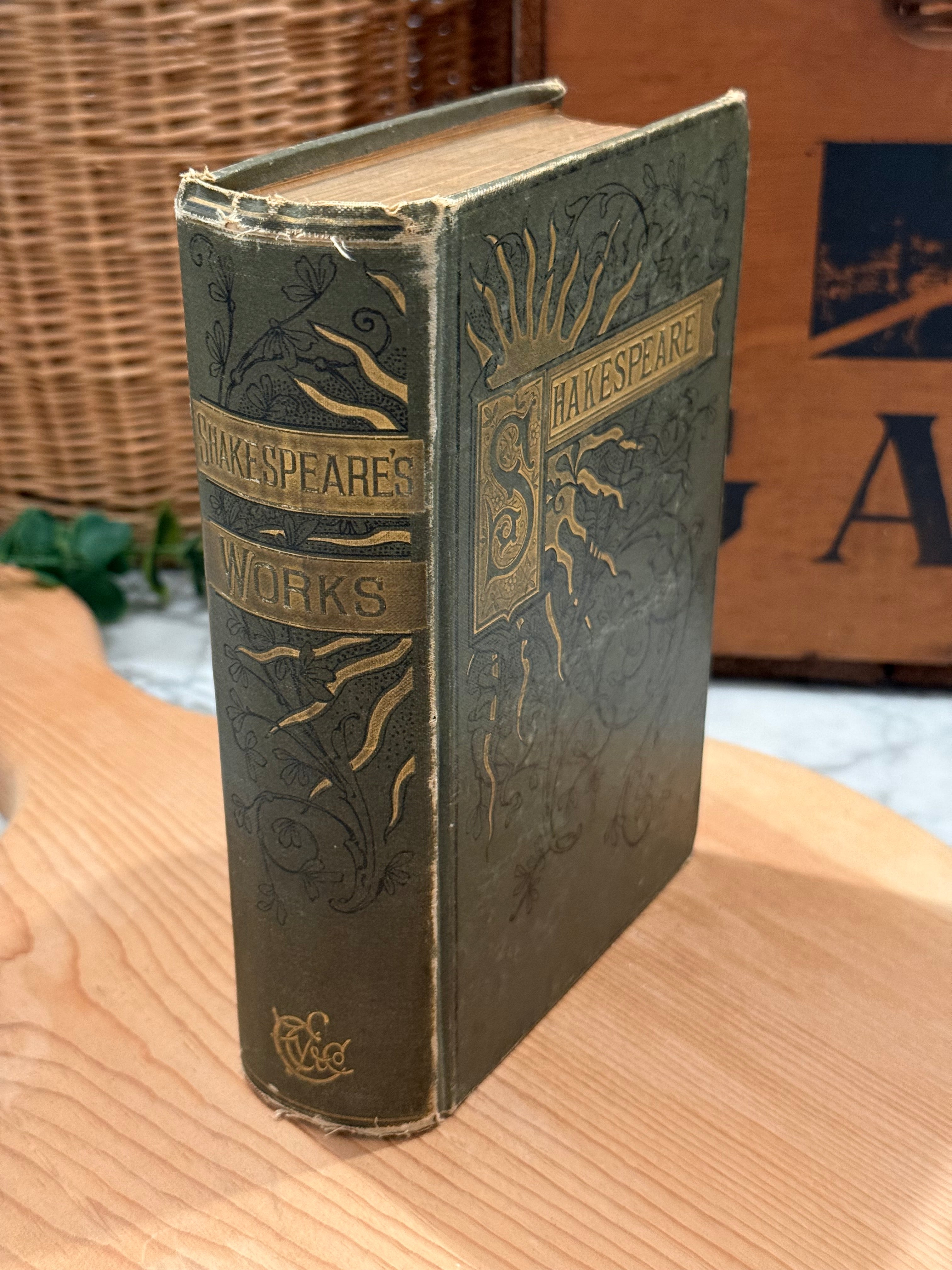 Antique 1880s Illustrated Shakespeare Volume