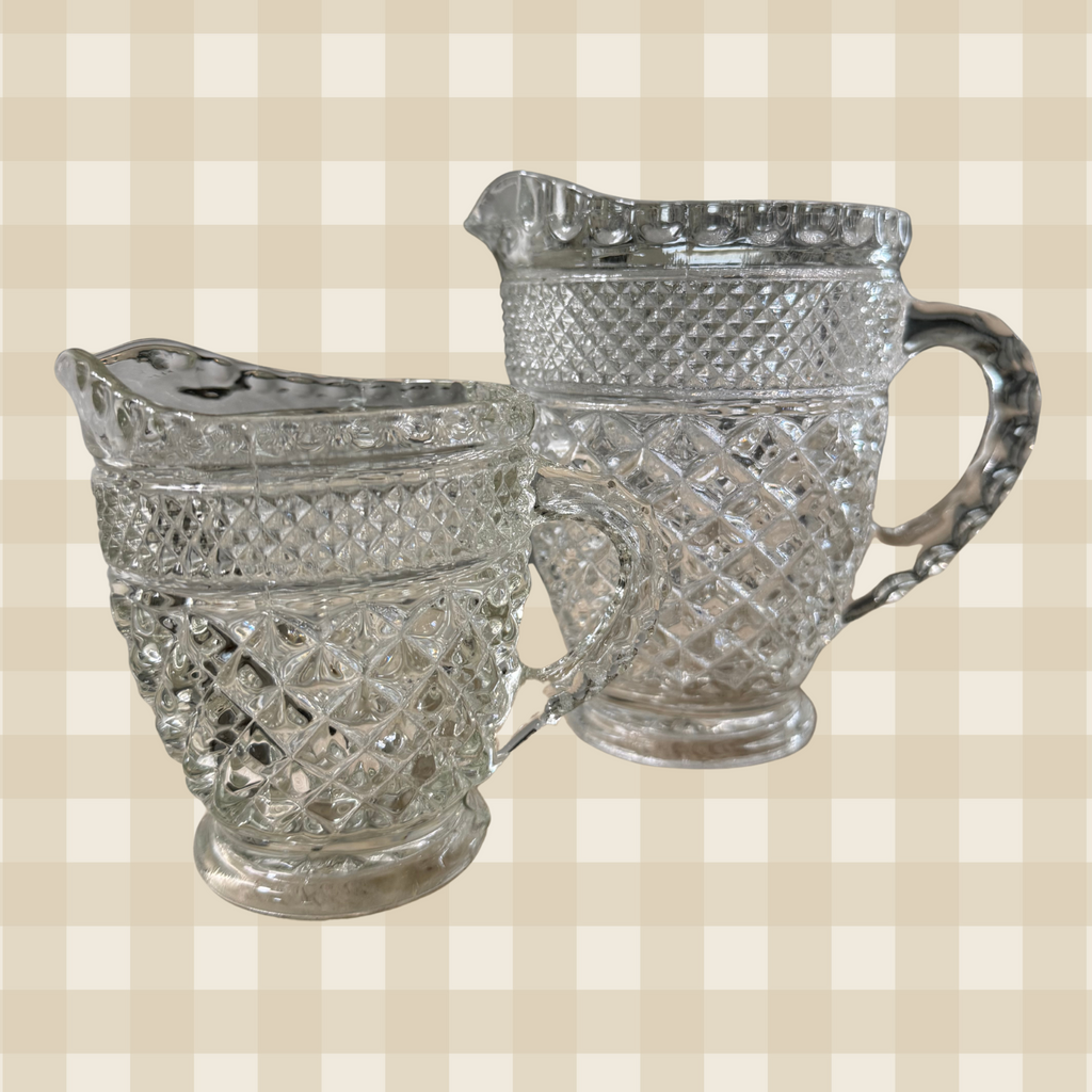 Vintage 5.5" Anchor Hocking Wexford Pattern Pitcher