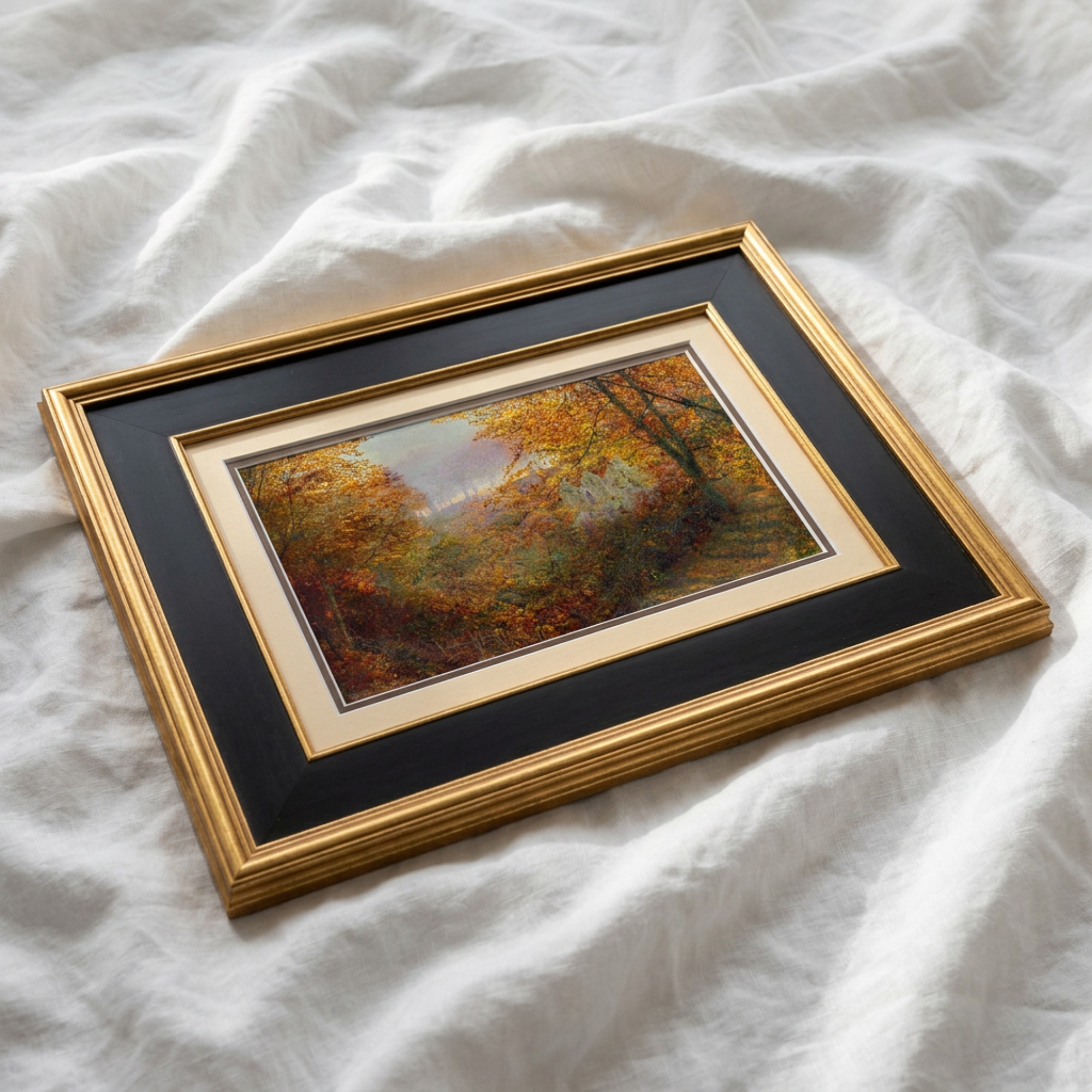 Autumn No. 02 - John Atkinson Grimshaw 16" x 11" Framed Landscape Art Print