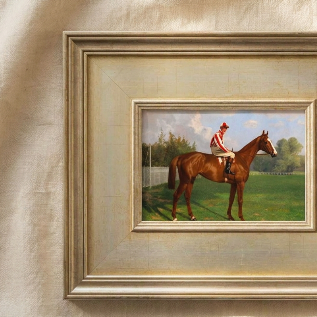 The Paddock No. 02 - 5x7" Framed English Horse Jockey Equestrian Portrait