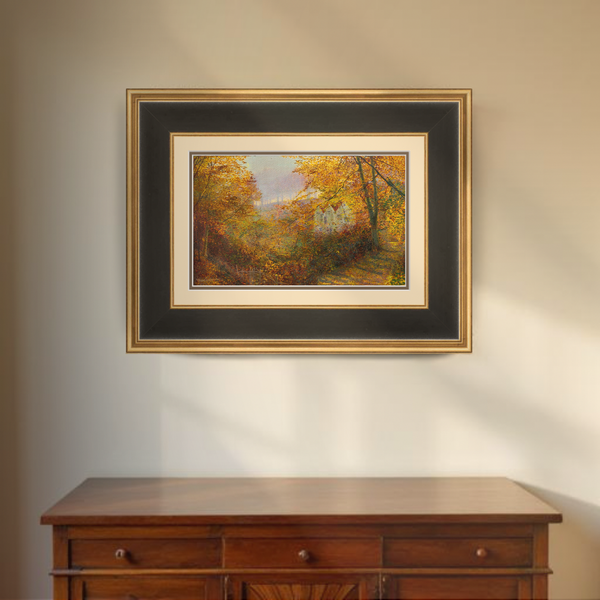 Autumn No. 02 - John Atkinson Grimshaw 16" x 11" Framed Landscape Art Print
