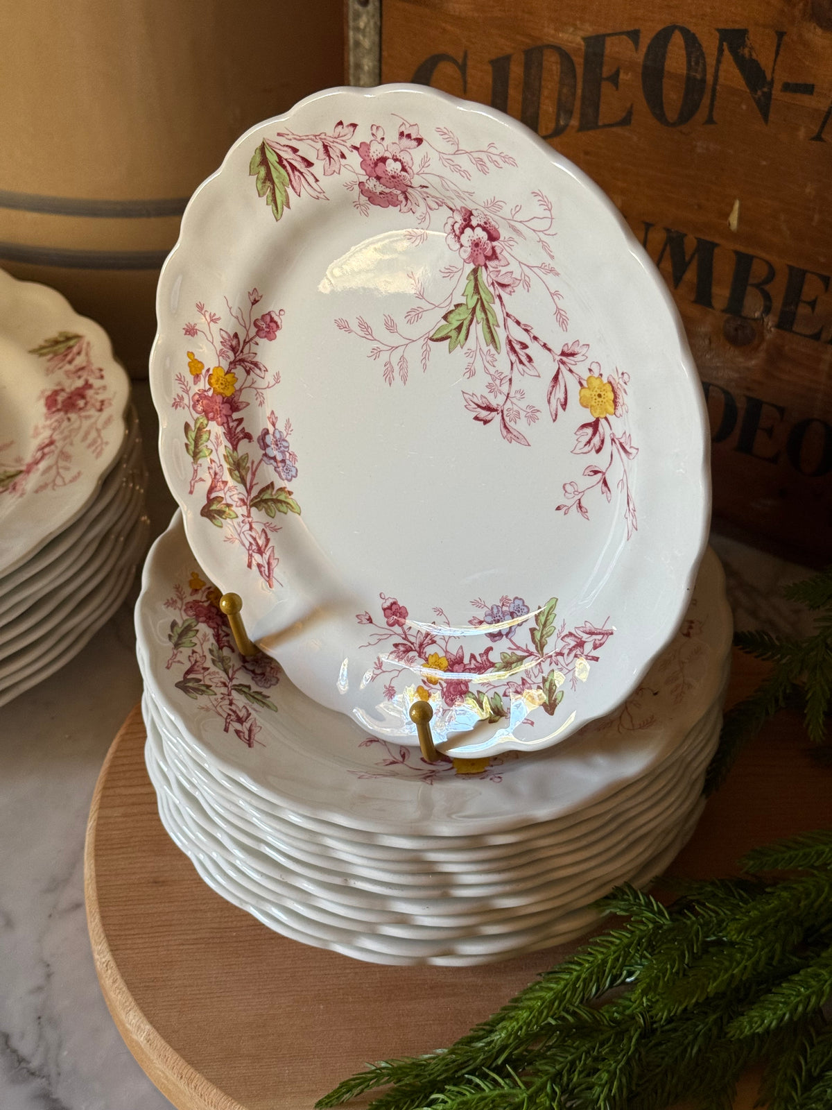 Vintage Ridgway English Garden Ironstone Salad Plate