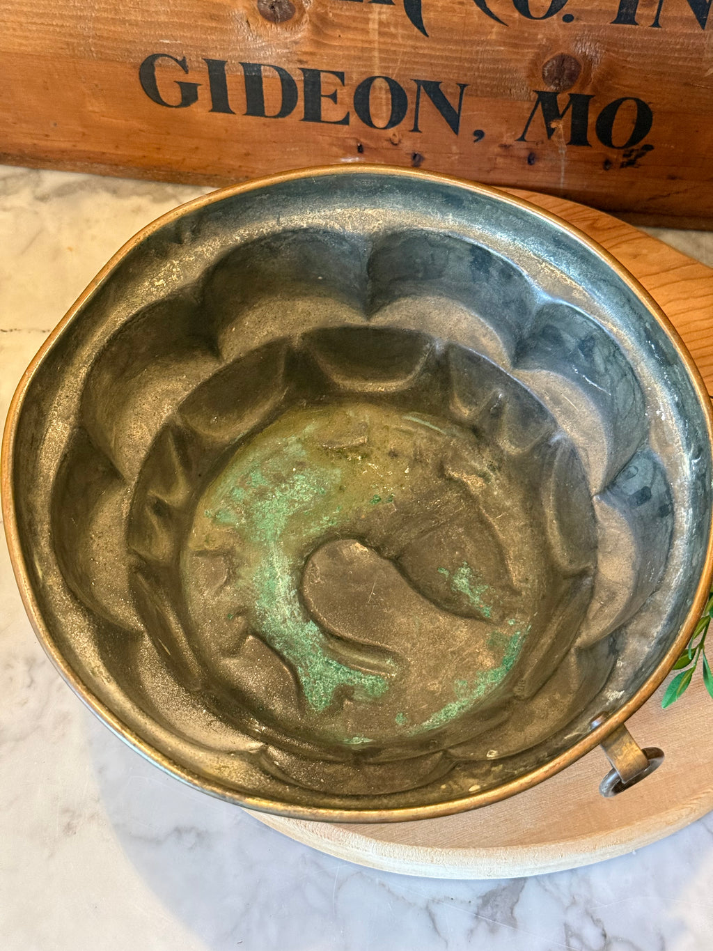 Vintage European Circular Copper Fish Mold