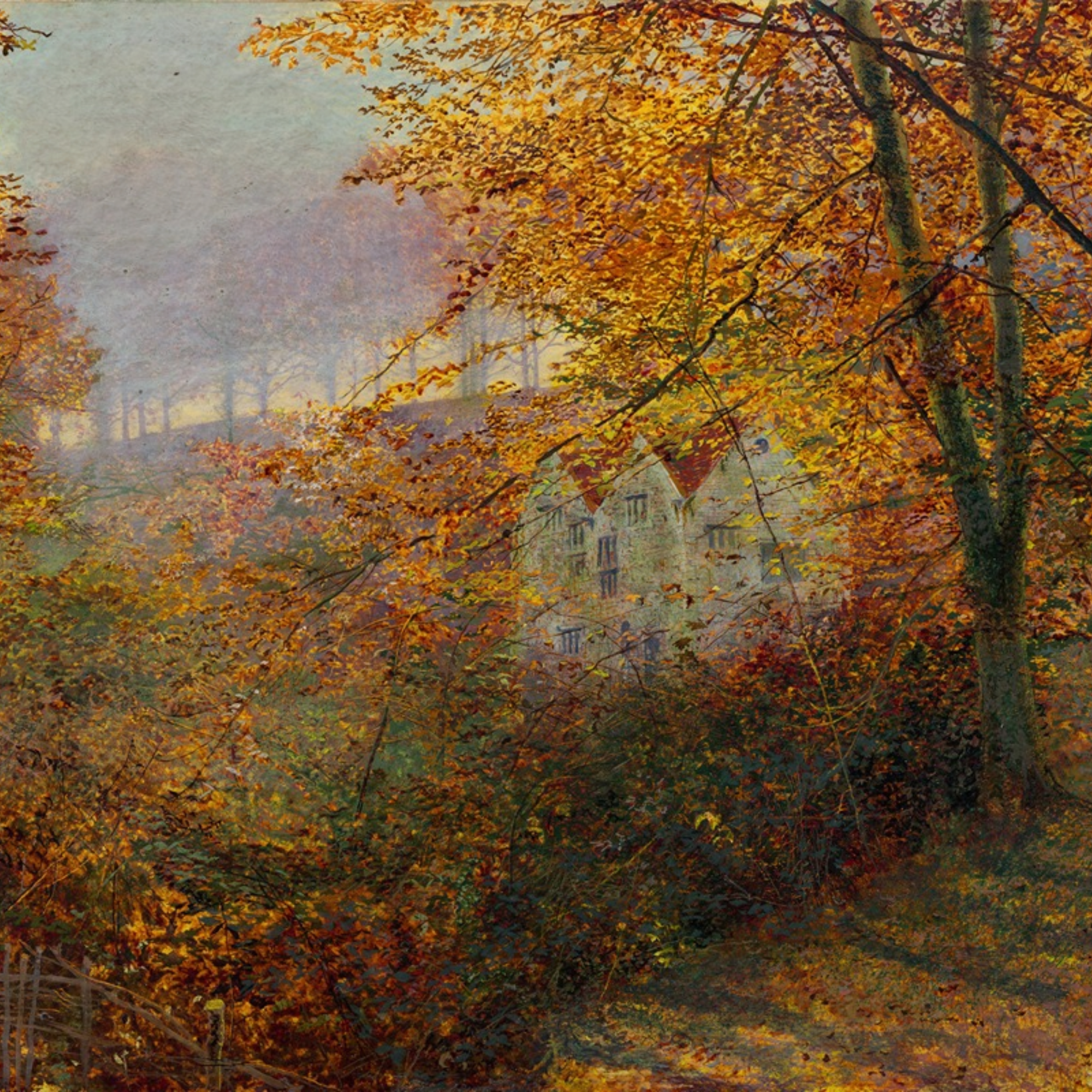 Autumn No. 02 - John Atkinson Grimshaw 16" x 11" Framed Landscape Art Print