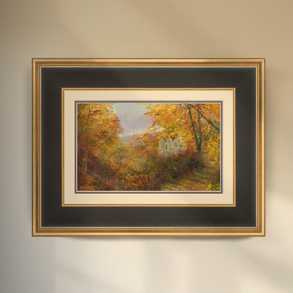 Autumn No. 02 - John Atkinson Grimshaw 16" x 11" Framed Landscape Art Print