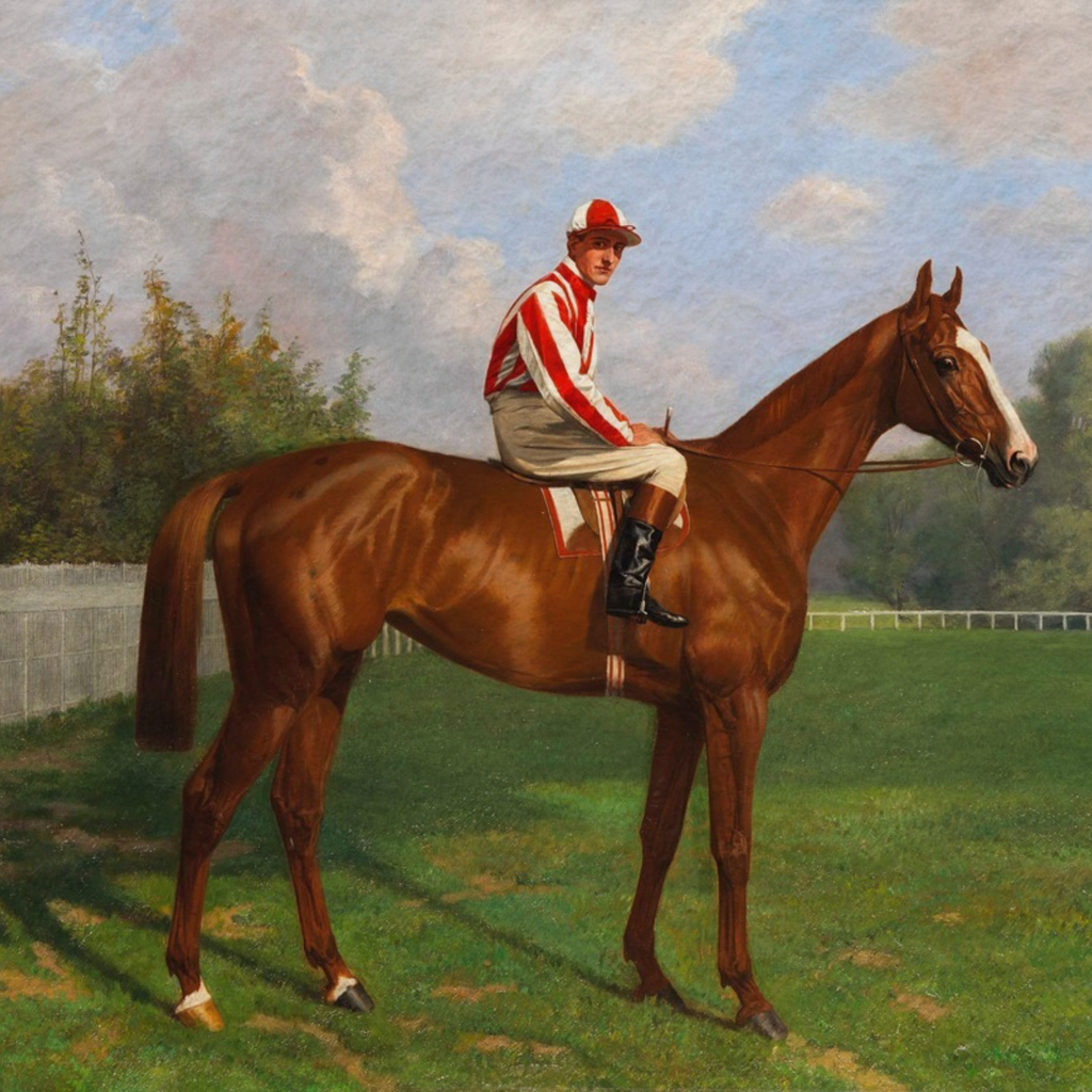 The Paddock No. 02 - 5x7" Framed English Horse Jockey Equestrian Portrait