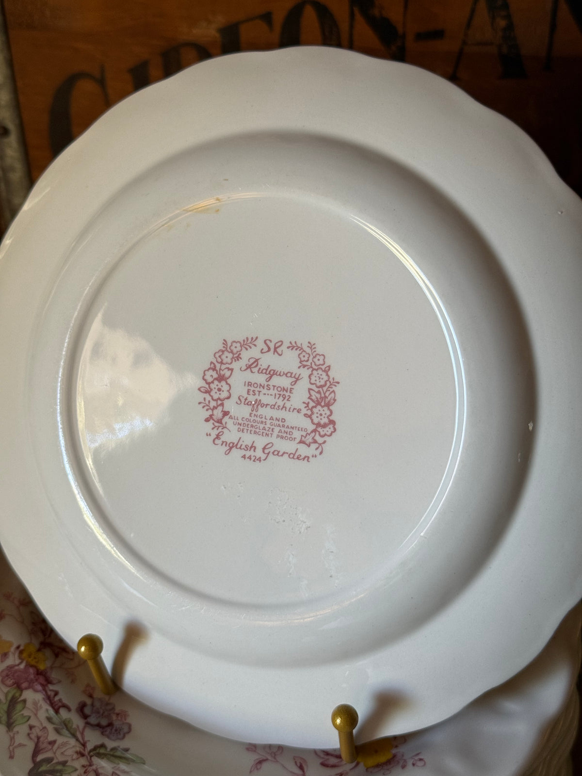 Vintage Ridgway English Garden Ironstone Salad Plate