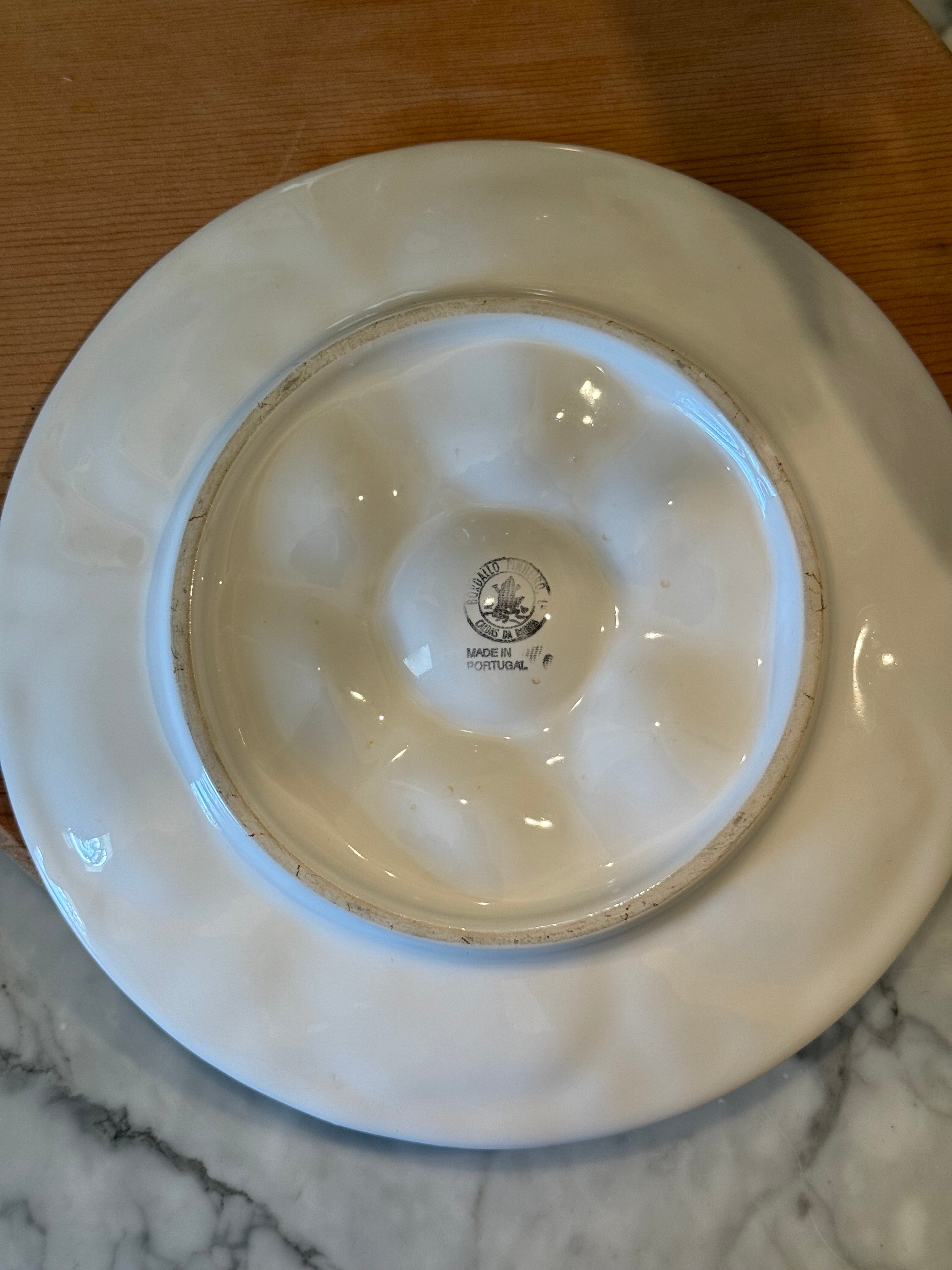 Vintage Bordallo Pinheiro Oyster White Cabbage Leaf Plate