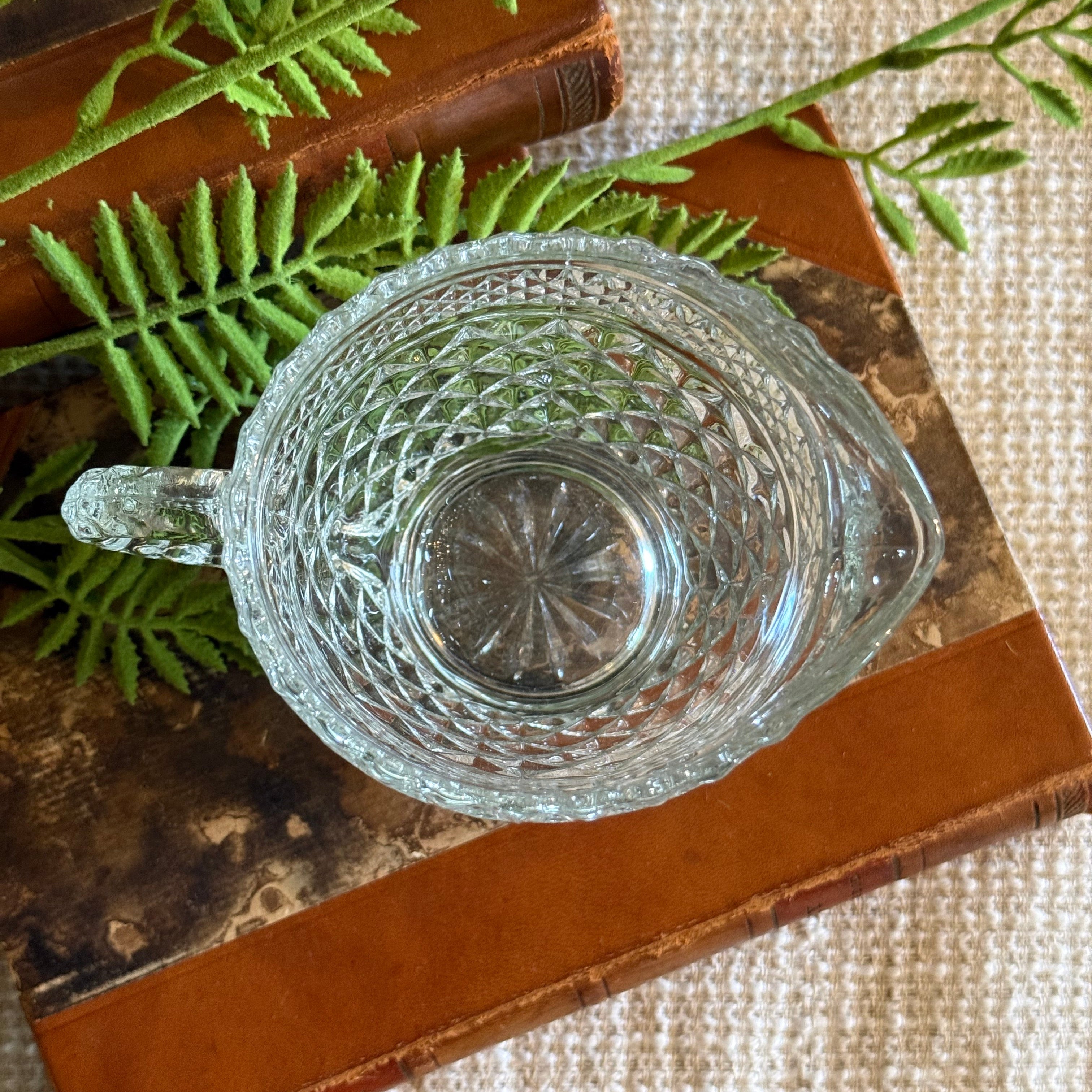 Vintage 4.25" Anchor Hocking Wexford Pattern Pitcher