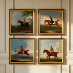 The Paddock No. 03 - 10x10" Framed English Racehorse Equestrian Portrait