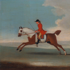The Paddock No. 03 - 10x10" Framed English Racehorse Equestrian Portrait
