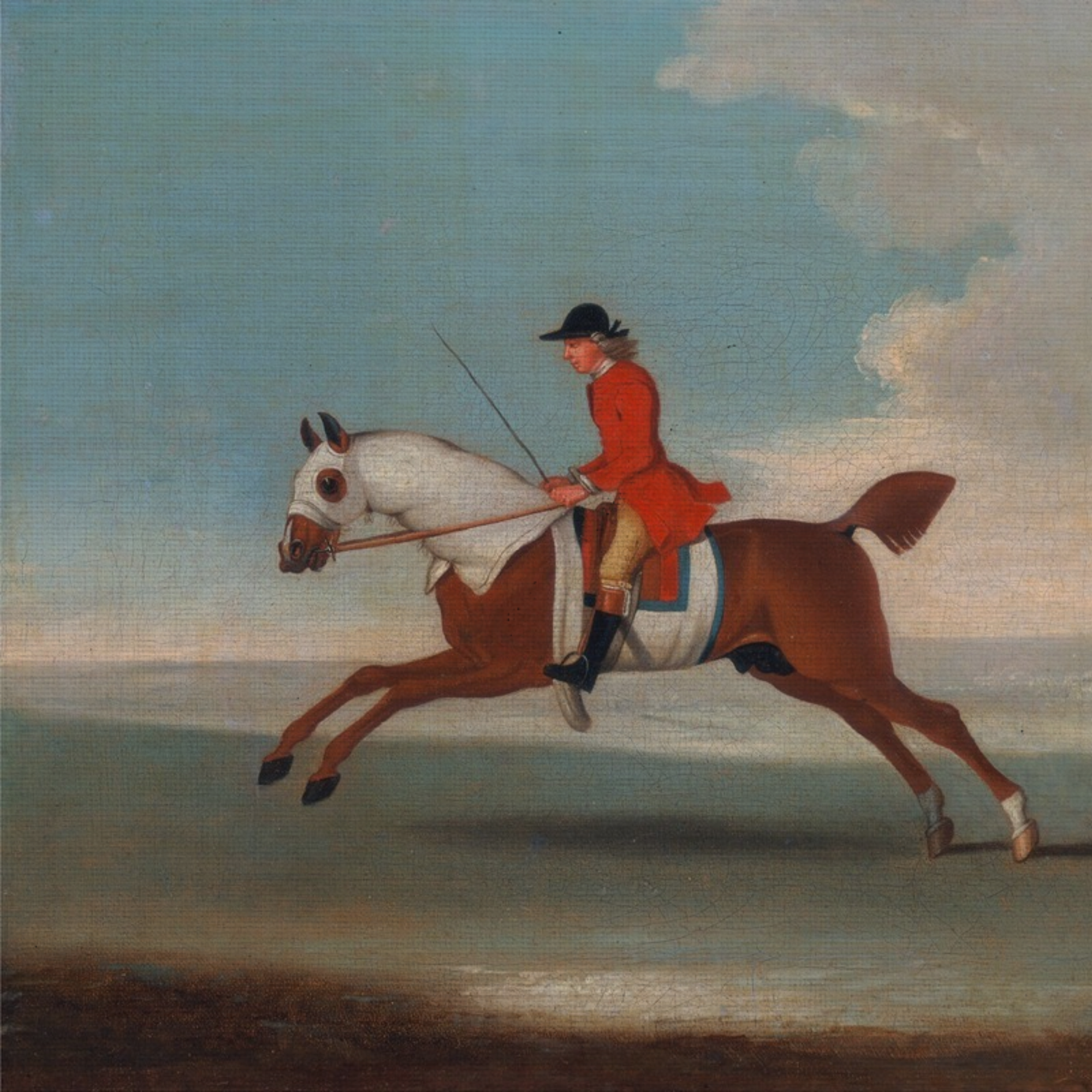 The Paddock No. 03 - 10x10" Framed English Racehorse Equestrian Portrait
