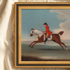 The Paddock No. 03 - 10x10" Framed English Racehorse Equestrian Portrait