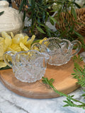 2-Piece Vintage American Brilliant Period (ABP) Cut Glass Creamer & Sugar Set