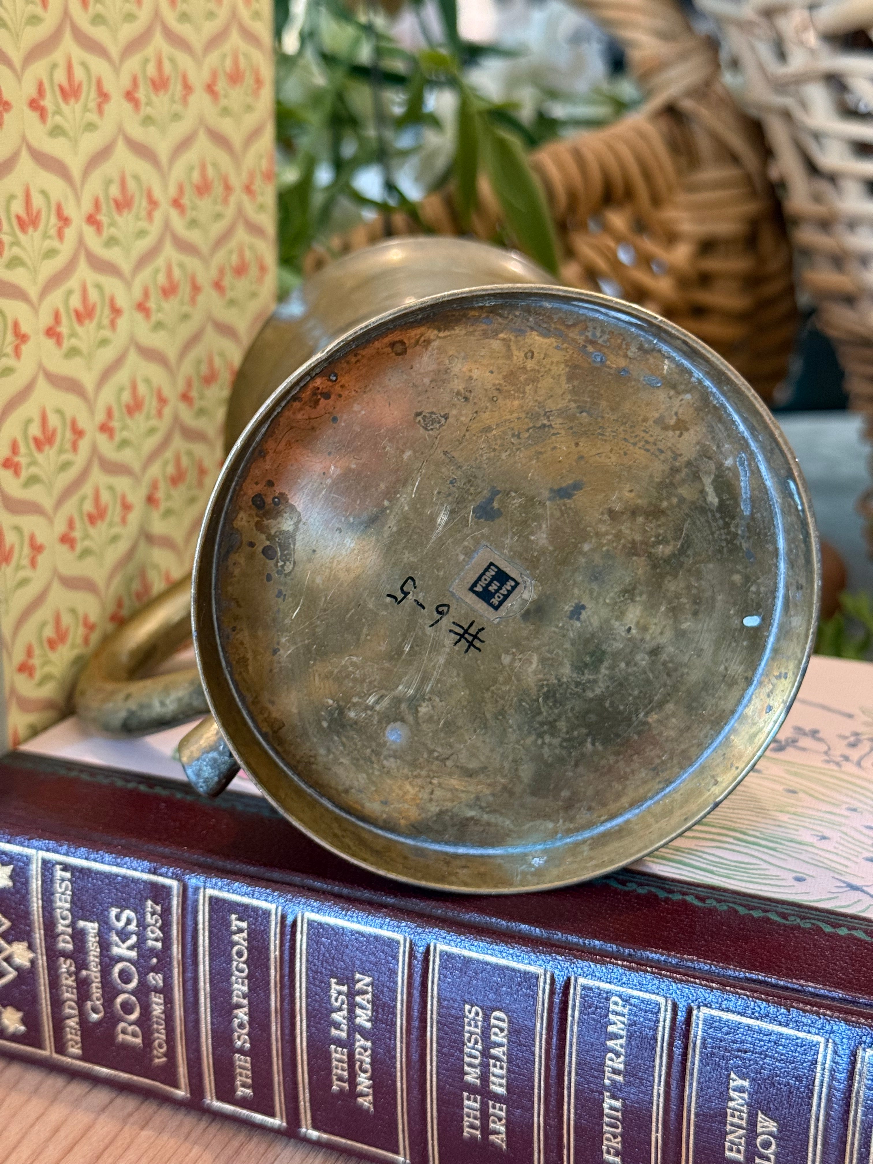 Vintage Solid Brass Mug - Made in India