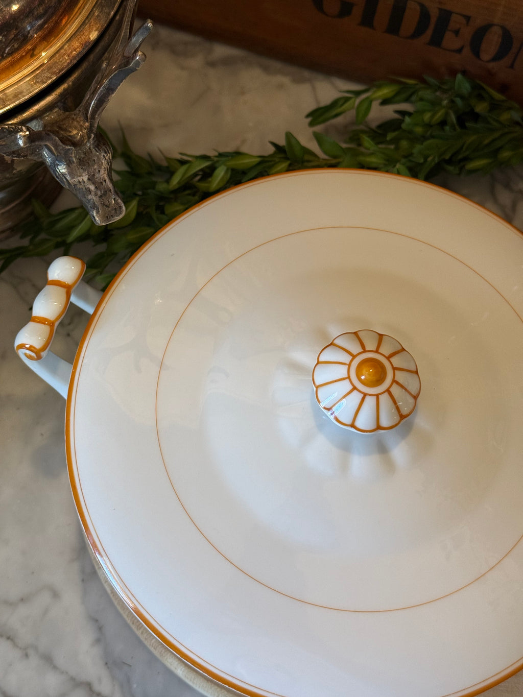 Vintage WWII USQMC Ironstone Soup Tureen