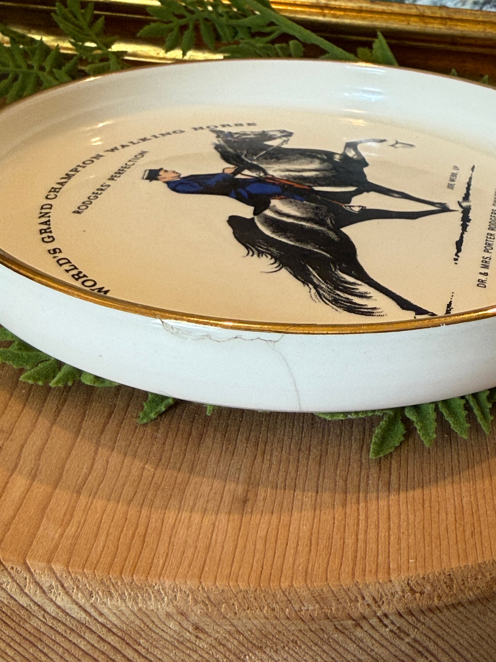 Rare 1959 Rodgers' Perfection World Grand Champion Walking Horse Commemorative Plate