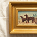 The Field Dog No. 05 - 5x7 Antique Inspired Gold Framed English Sporting Dog Portrait
