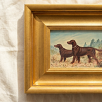 The Field Dog No. 05 - 5x7 Antique Inspired Gold Framed English Sporting Dog Portrait