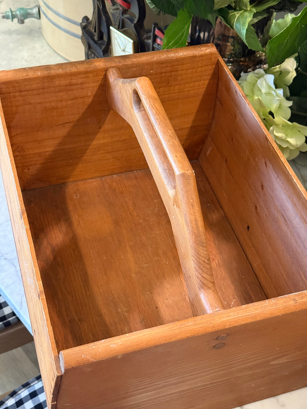 Antique Primitive Wooden Tool Caddy