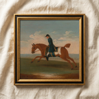 The Paddock No. 04 - 10x10" Framed English Racehorse Equestrian Portrait