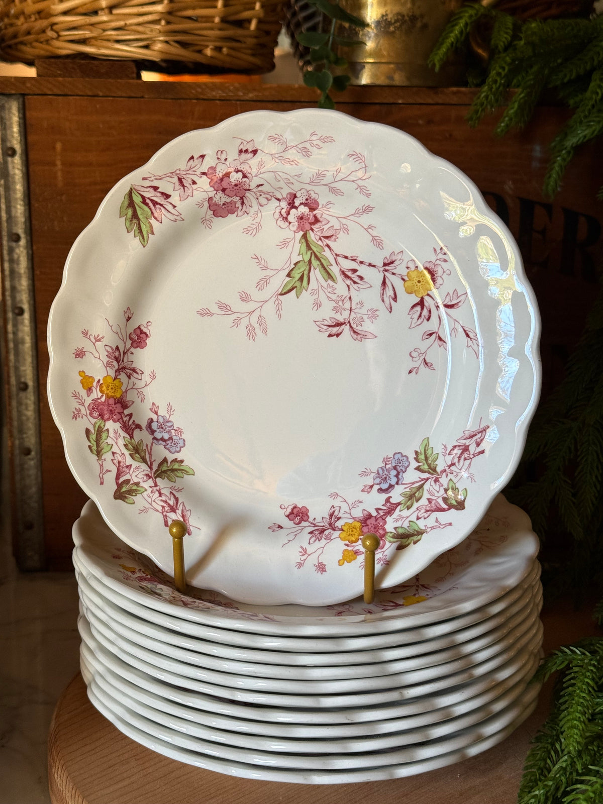 Vintage Ridgway English Garden Ironstone Salad Plate