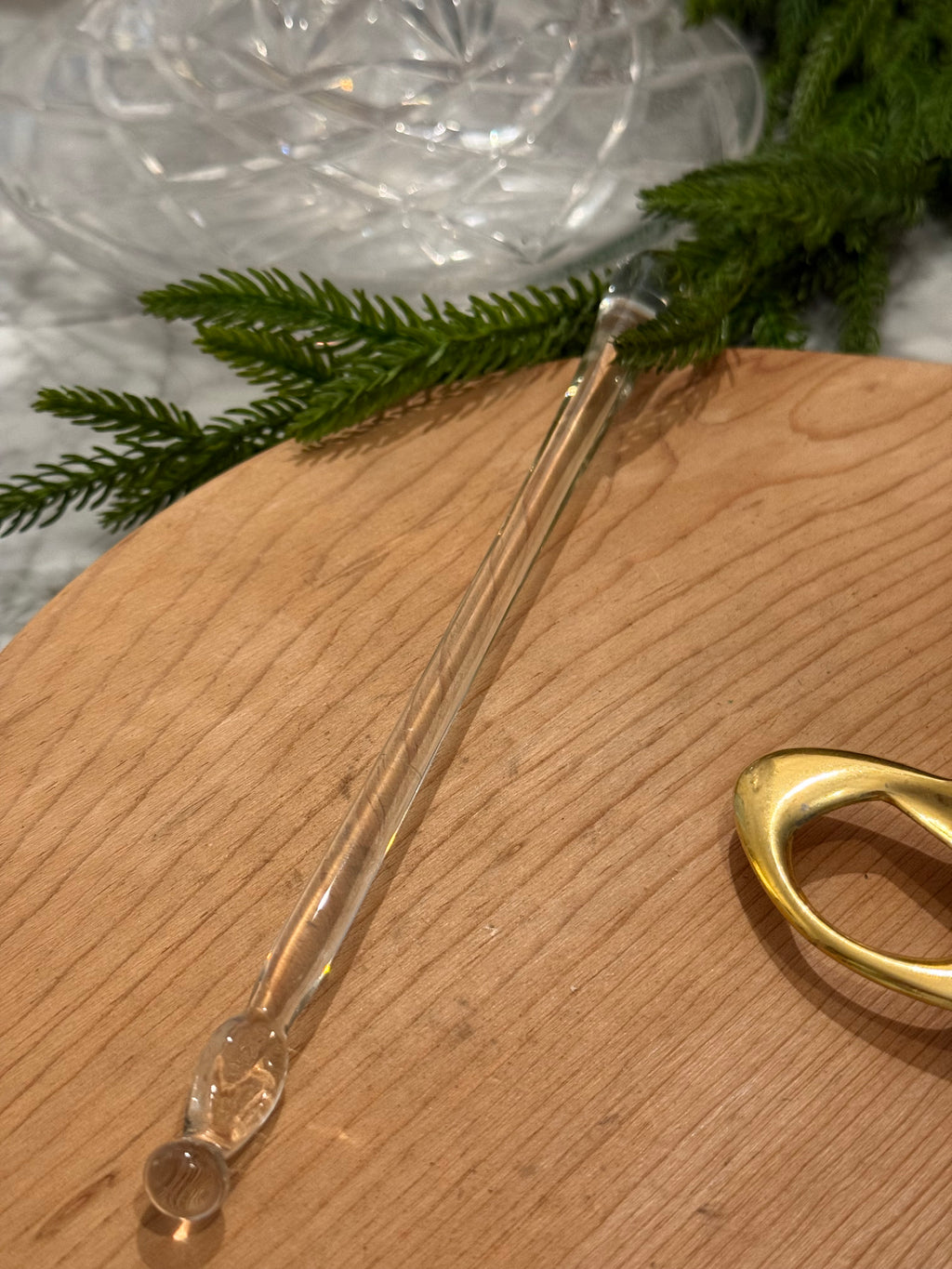 Mid-Century Danish Glass Swizzle Stick