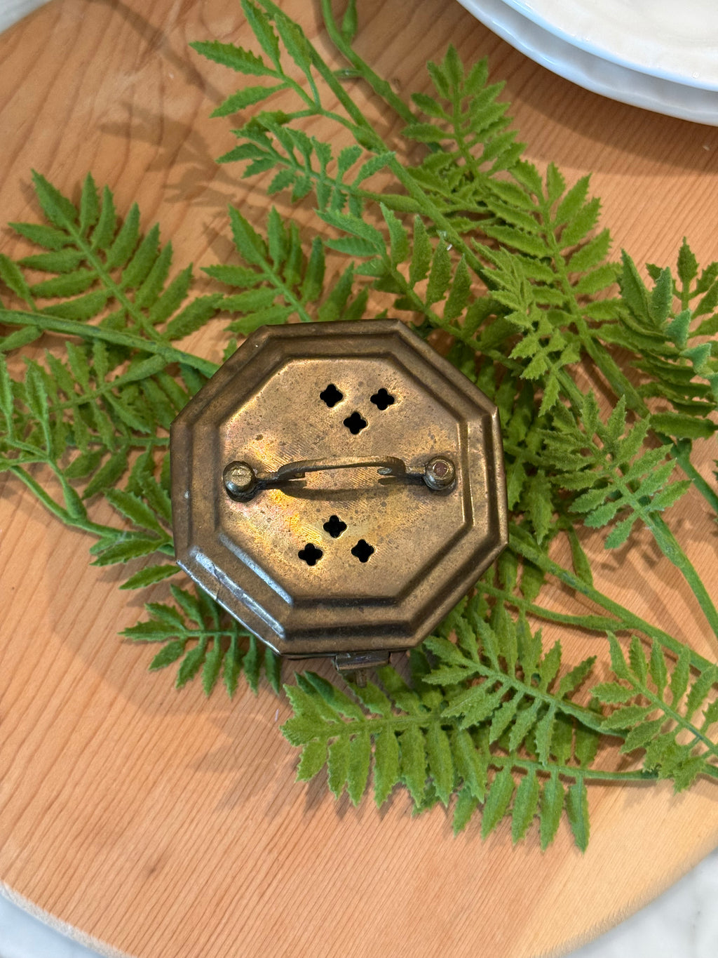 Vintage Mini Brass Incense Cricket Trinket Box