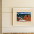 Autumn No 01 - Helmer Osslund Landscape 19.5" x 16" Framed Fine Art