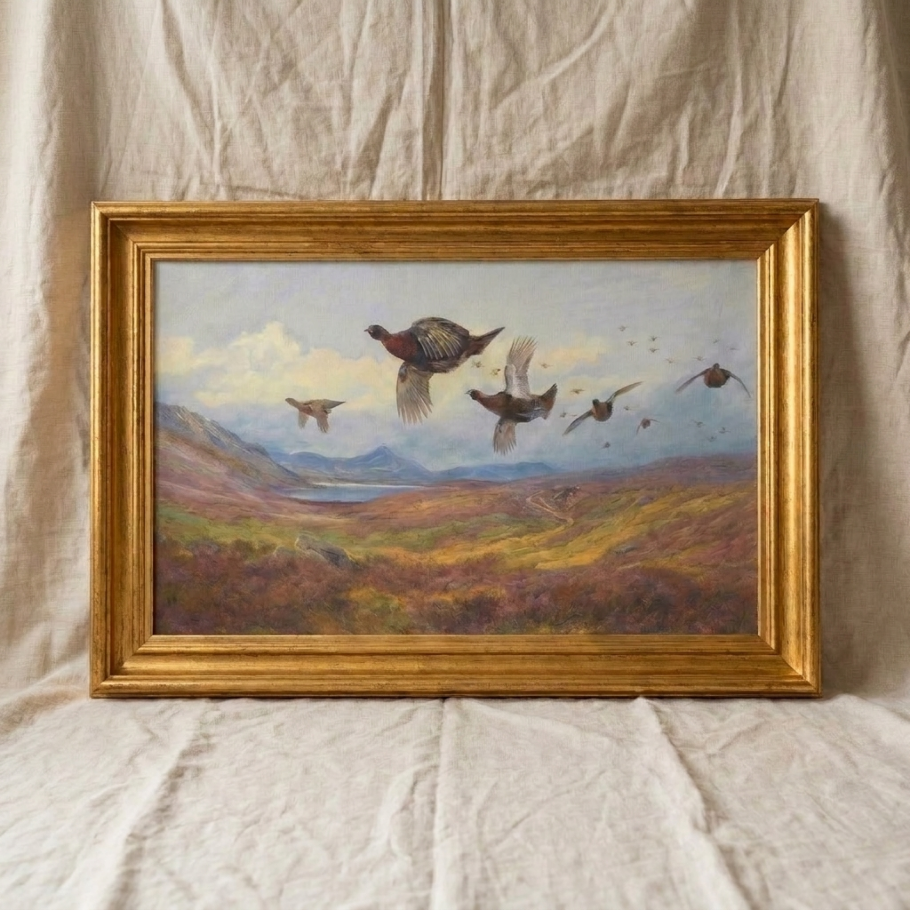 The Waterfowl No. 03 - Archival 36" x 20" Framed Red Grouse Archibald Thorburn Art Print