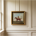 The Paddock No. 05 - 10x10" Framed English Racehorse Equestrian Portrait