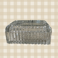 Antique EAPG Clear Rectangular Trinket Box w Lid
