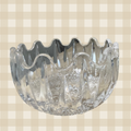 Vintage Scallop Edged Crystal Trinket Dish